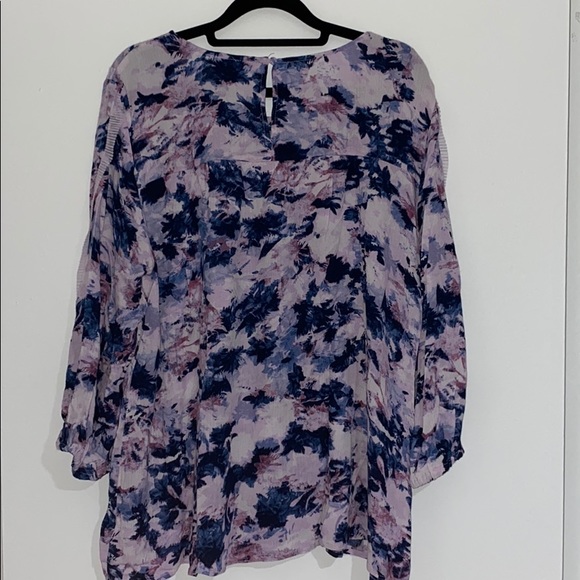 Vintage America lavender and blue blouse - Picture 3 of 5